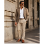 Pantofi barbati casual din piele naturala maro cu perforatii 267M